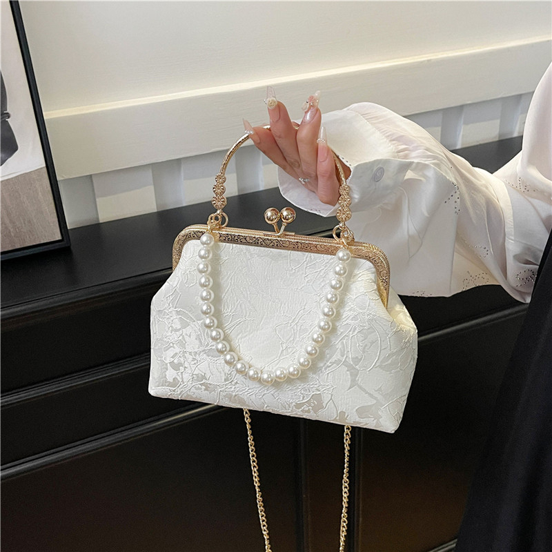 Women'S Vegan Bags - Vintage classique dentelle sac perle sacs
