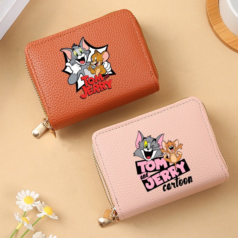 Women Bags With Wallet - Portefeuilles porte-cartes mignons Tom et Jerry,