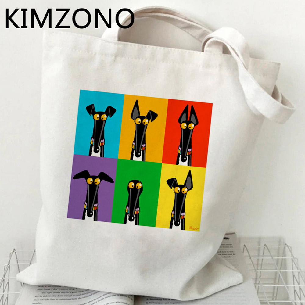 Women Bags Jute - Greyhound-Sac à provisions en toile de