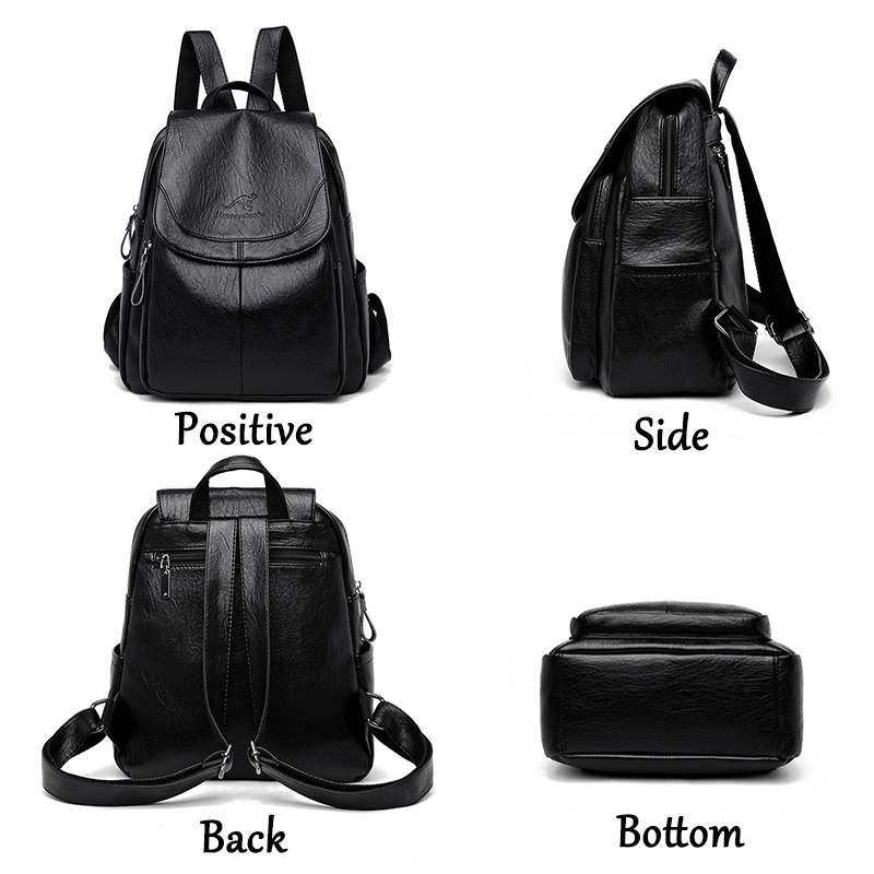 Women'S Vegan Bags - Sac à dos vintage en cuir