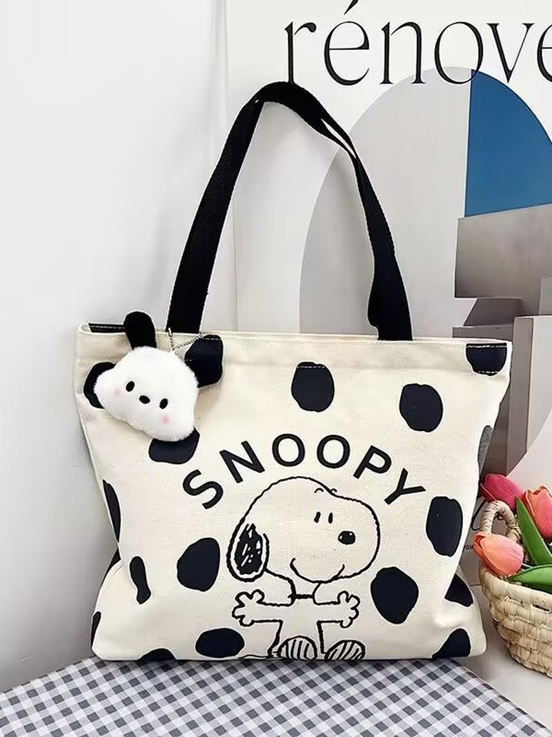 Women Bags For Gift - Sac à bandoulière en toile Snoopy