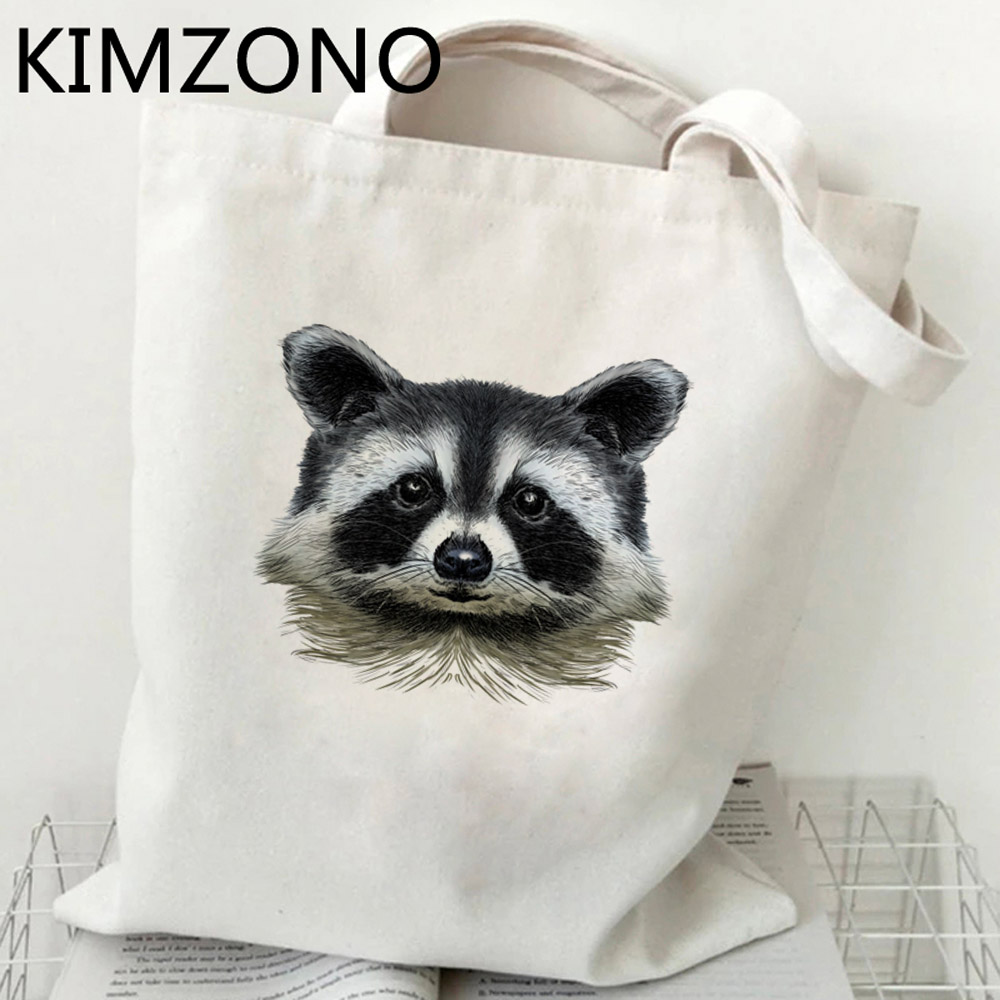 Women Bags Jute - Mapache-Sac de shopping en toile, poète,