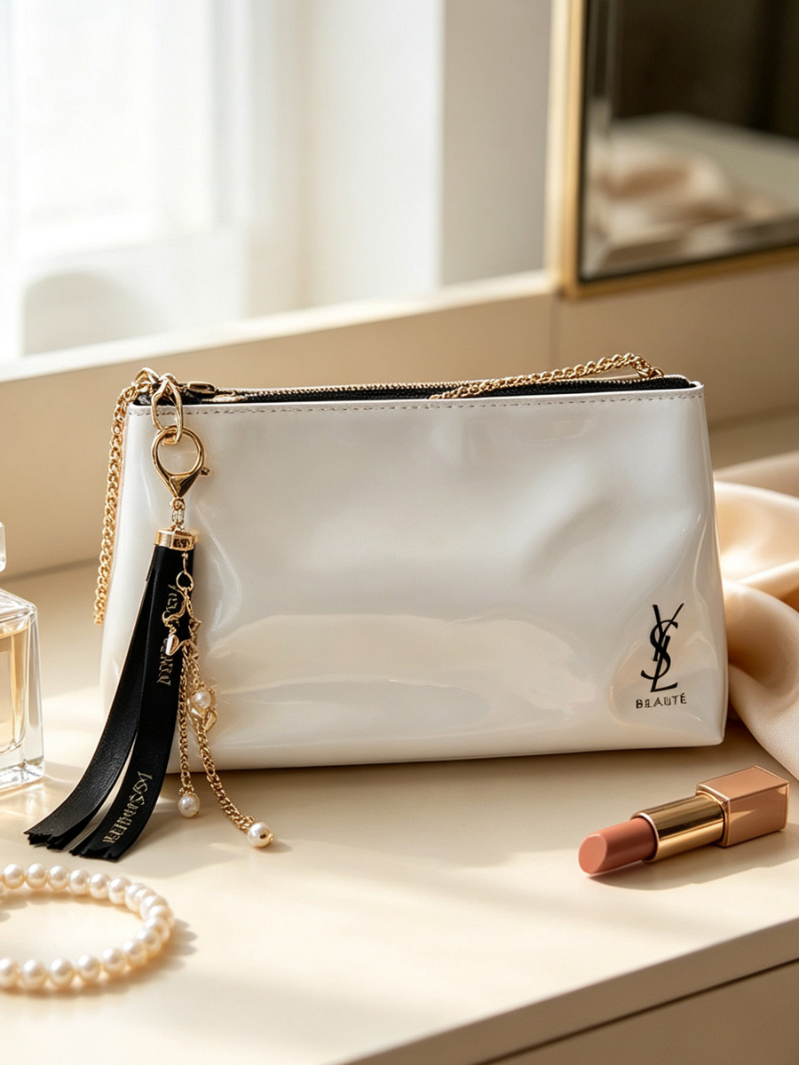 Women'S Ysl Bags Crossbody - Sac de Maquillage YSL Blanc Brillant