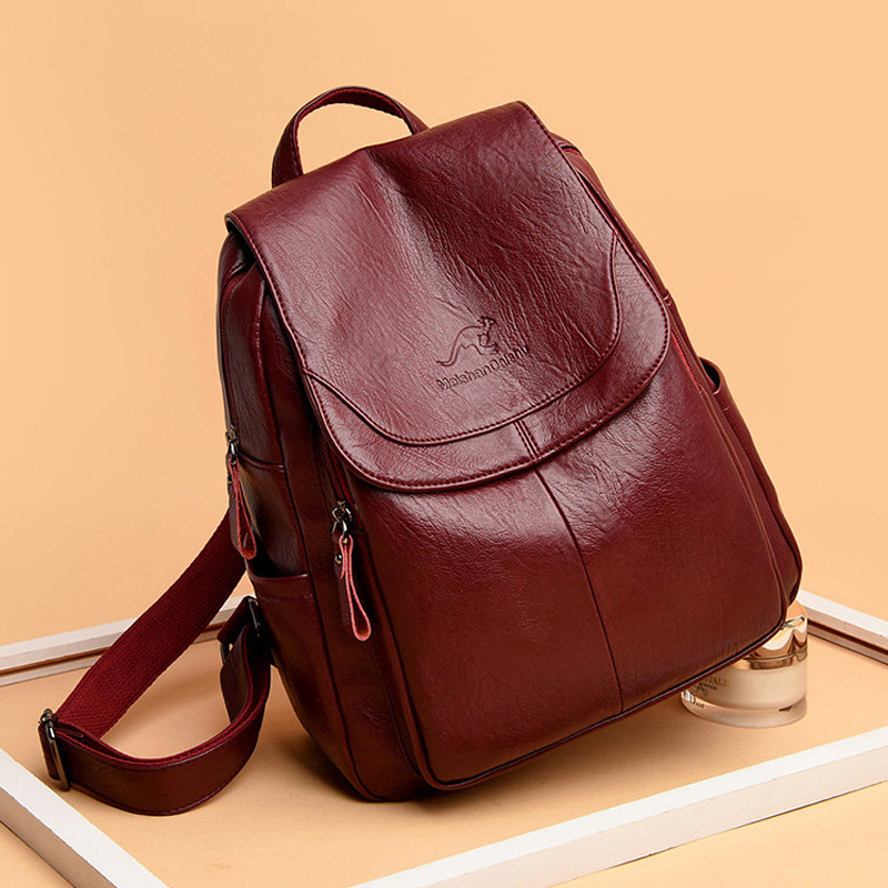 Sac à dos vintage en cuir soup - Women'S Vegan Bags avis et prix