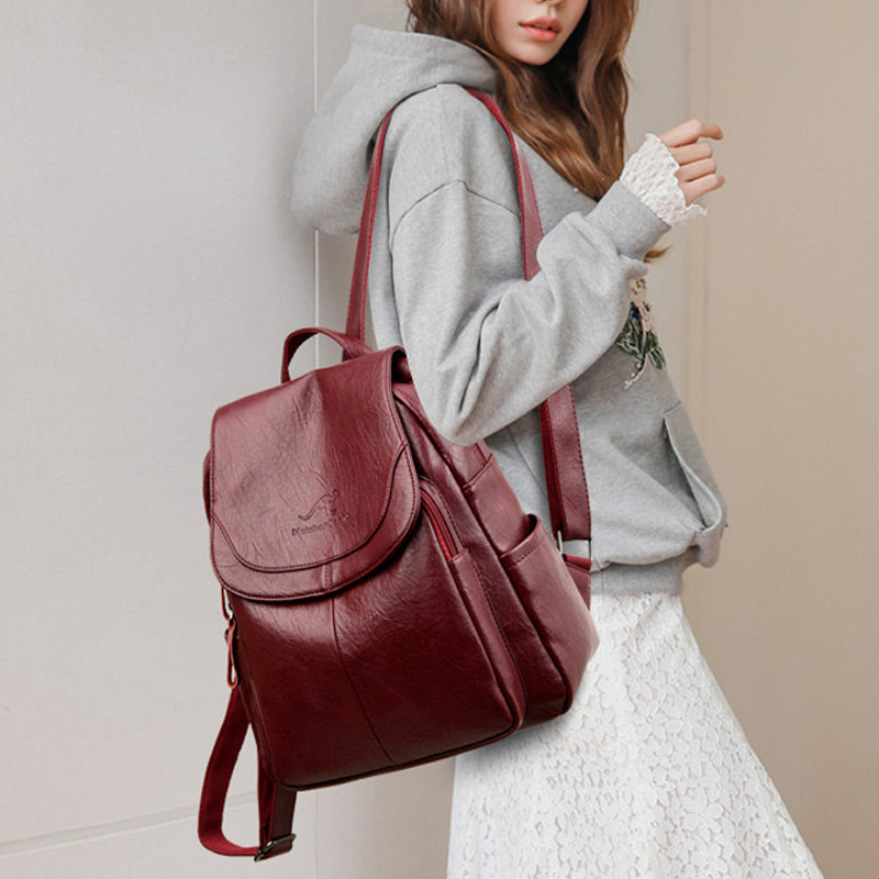 Sac à dos vintage en cuir soup - Women'S Vegan Bags avis et prix