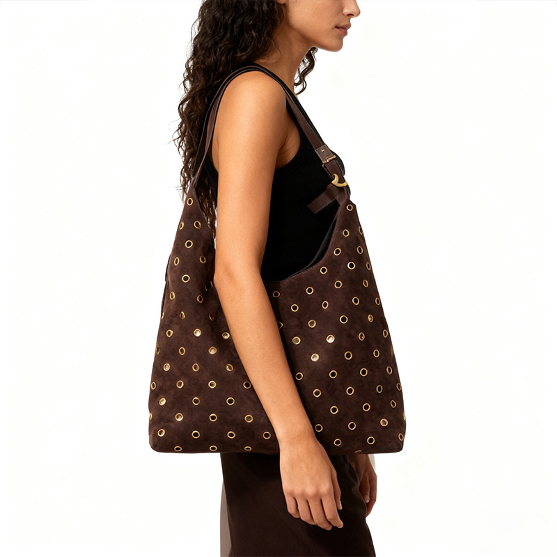 Sac fourre-tout clouté en daim - Women Bags With Wallet avis et prix