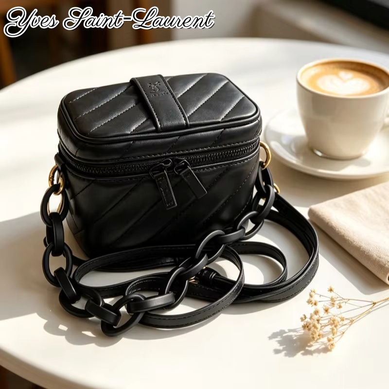 Sac de maquillage carré en cui - Women'S Ysl Bags Crossbody avis et prix