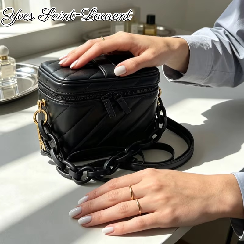 Sac de maquillage carré en cui - Women'S Ysl Bags Crossbody avis et prix