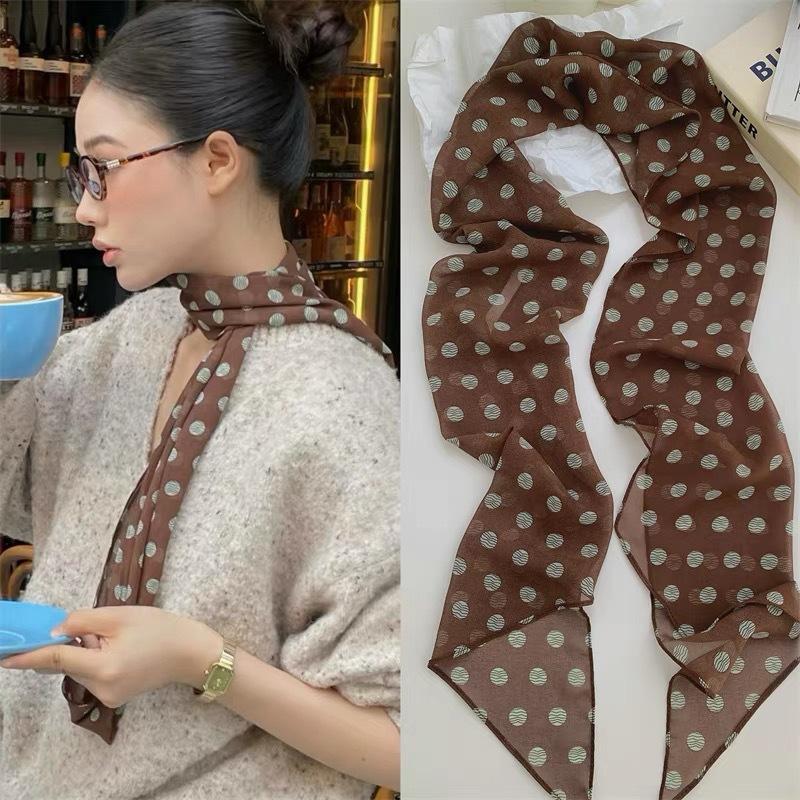 Écharpe en soie à pois et impr - Women'S Vegan Bags avis et prix
