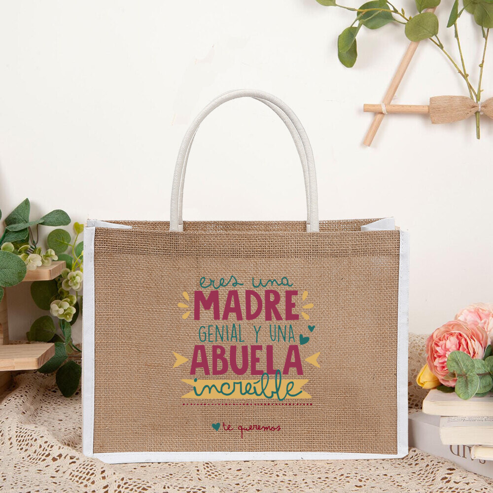 Sac en jute imprimé « Vous ête - Women Bags Jute avis et prix